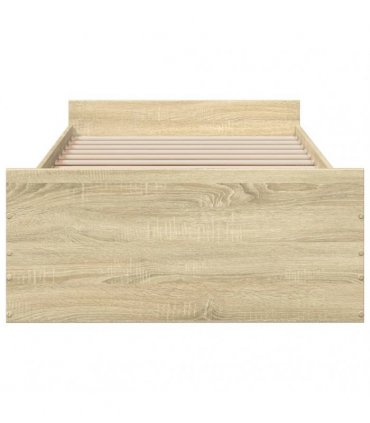vidaXL Bed Frame with Drawers without Mattress Sonoma Oak 90x200 cm