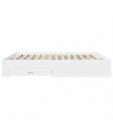 vidaXL Bed Frame with Drawers without Mattress White 200x200 cm