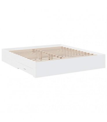 vidaXL Bed Frame with Drawers without Mattress White 180x200 cm
