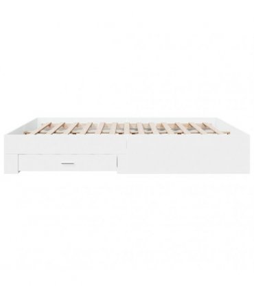 vidaXL Bed Frame with Drawers without Mattress White 180x200 cm