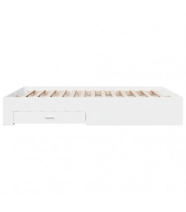 vidaXL Bed Frame with Drawers without Mattress White 160x200 cm