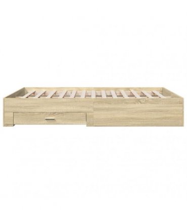 vidaXL Bed Frame with Drawers without Mattress Sonoma Oak 150x200 cm