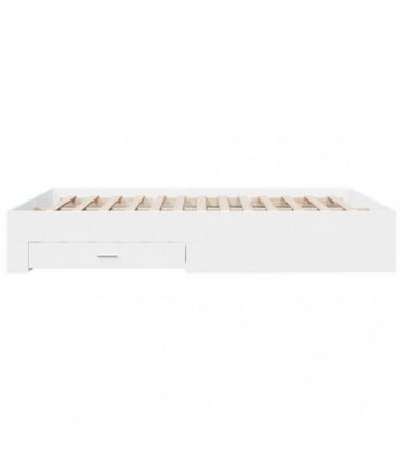 vidaXL Bed Frame with Drawers without Mattress White 140x200 cm