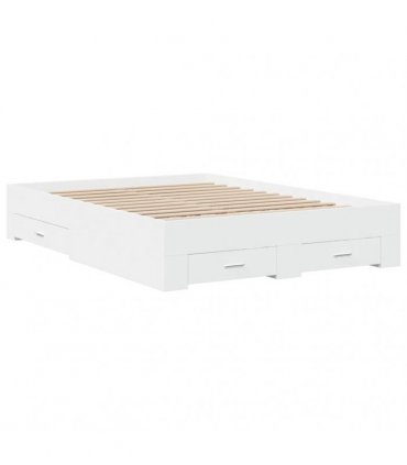 vidaXL Bed Frame with Drawers without Mattress White 120x200 cm