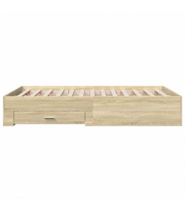 vidaXL Bed Frame with Drawers without Mattress Sonoma Oak 135x190 cm