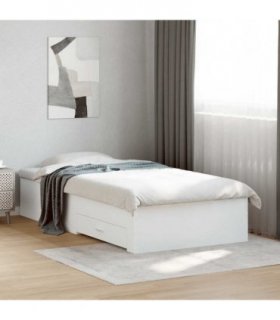 vidaXL Bed Frame with Drawers without Mattress White 100x200 cm
