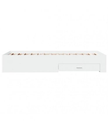 vidaXL Bed Frame with Drawers without Mattress White 100x200 cm