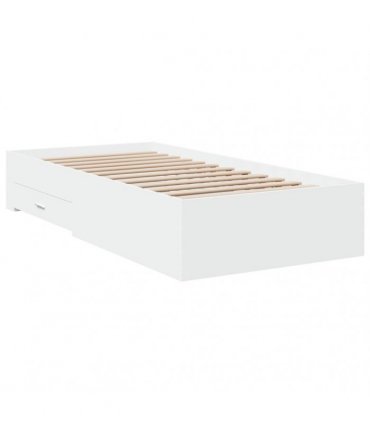 vidaXL Bed Frame with Drawers without Mattress White 90x200 cm