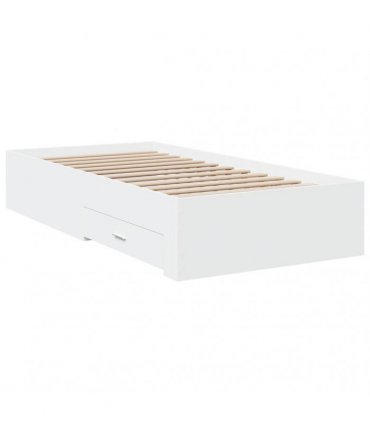 vidaXL Bed Frame with Drawers without Mattress White 90x200 cm