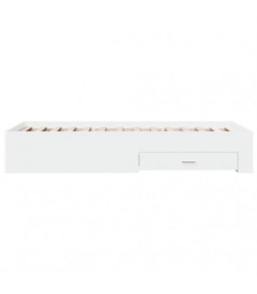 vidaXL Bed Frame with Drawers without Mattress White 90x200 cm