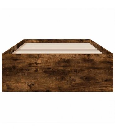 vidaXL Bed Frame with Drawers without Mattress Smoked Oak 90x200 cm
