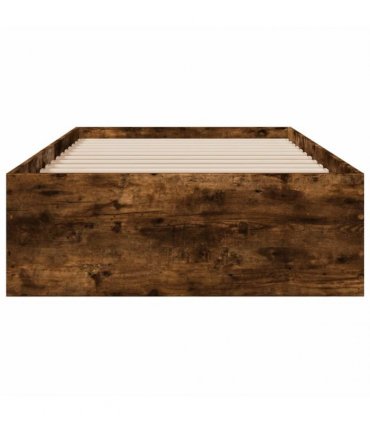 vidaXL Bed Frame with Drawers without Mattress Smoked Oak 90x190 cm