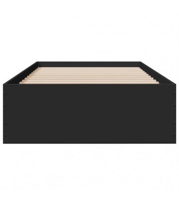 vidaXL Bed Frame with Drawers without Mattress Black 75x190 cm
