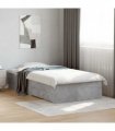vidaXL Bed Frame with Drawers without Mattress Concrete Grey 75x190 cm