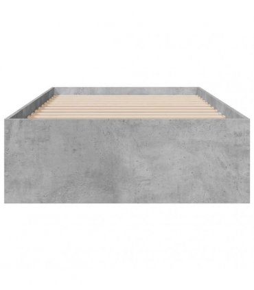vidaXL Bed Frame with Drawers without Mattress Concrete Grey 75x190 cm