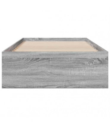 vidaXL Bed Frame with Drawers without Mattress Grey Sonoma 75x190 cm