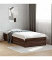 vidaXL Bed Frame with Drawers without Mattress Brown Oak 75x190 cm