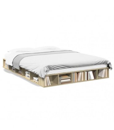 vidaXL Bed Frame without Mattress Sonoma Oak 150x200 cm