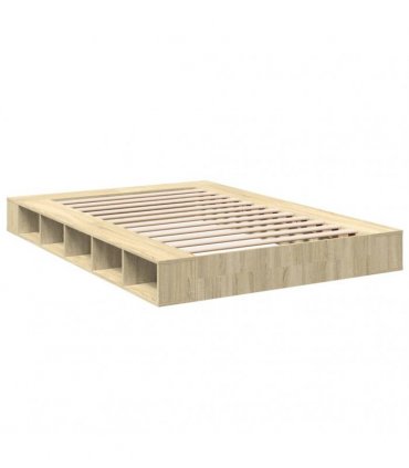 vidaXL Bed Frame without Mattress Sonoma Oak 150x200 cm