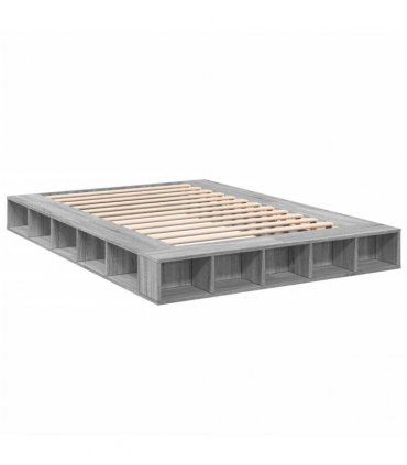 vidaXL Bed Frame without Mattress Grey Sonoma 150x200 cm