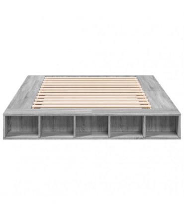 vidaXL Bed Frame without Mattress Grey Sonoma 150x200 cm