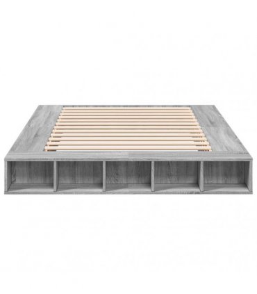 vidaXL Bed Frame without Mattress Grey Sonoma 140x200 cm