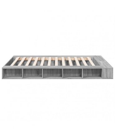 vidaXL Bed Frame without Mattress Grey Sonoma 140x200 cm