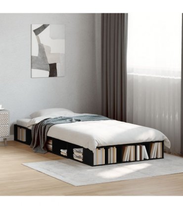 vidaXL Bed Frame without Mattress Black 100x200 cm