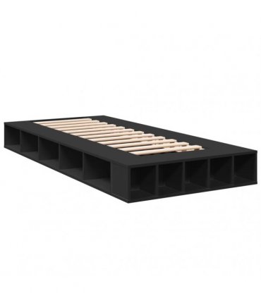 vidaXL Bed Frame without Mattress Black 100x200 cm