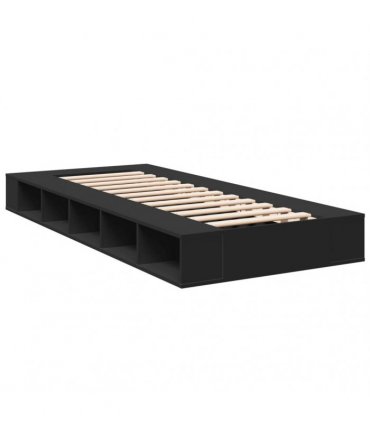 vidaXL Bed Frame without Mattress Black 100x200 cm