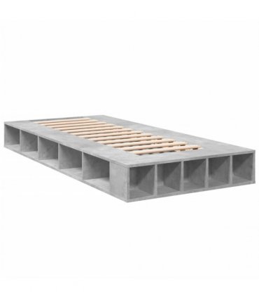 vidaXL Bed Frame without Mattress Concrete Grey 90x200 cm