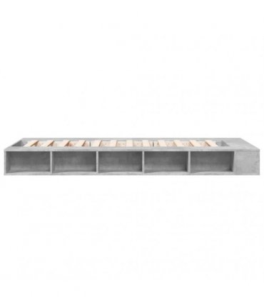 vidaXL Bed Frame without Mattress Concrete Grey 90x200 cm