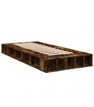 vidaXL Bed Frame without Mattress Smoked Oak 90x200 cm