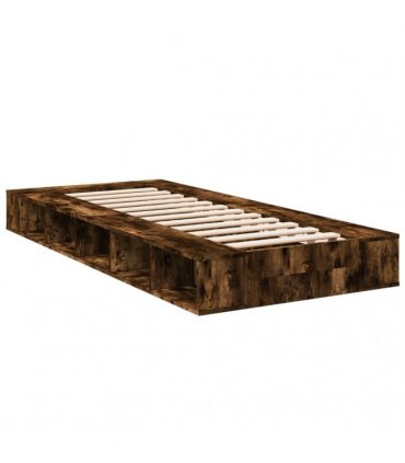 vidaXL Bed Frame without Mattress Smoked Oak 90x200 cm