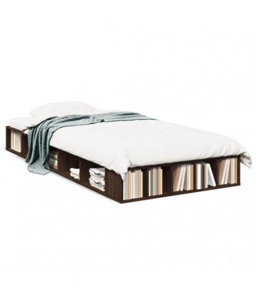 vidaXL Bed Frame without Mattress Brown Oak 90x200 cm