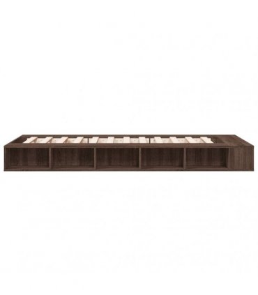 vidaXL Bed Frame without Mattress Brown Oak 90x200 cm