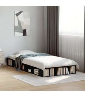 vidaXL Bed Frame without Mattress Black 90x190 cm