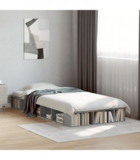 vidaXL Bed Frame without Mattress Concrete Grey 90x190 cm
