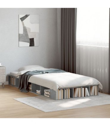 vidaXL Bed Frame without Mattress Concrete Grey 90x190 cm