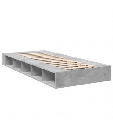 vidaXL Bed Frame without Mattress Concrete Grey 90x190 cm