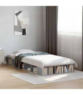 vidaXL Bed Frame without Mattress Concrete Grey 75x190 cm