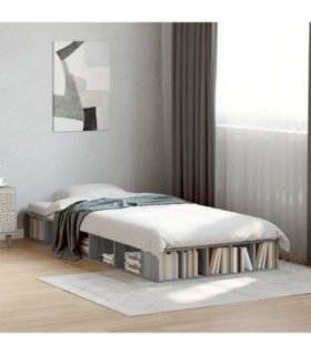 vidaXL Bed Frame without Mattress Grey Sonoma 75x190 cm