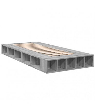 vidaXL Bed Frame without Mattress Grey Sonoma 75x190 cm
