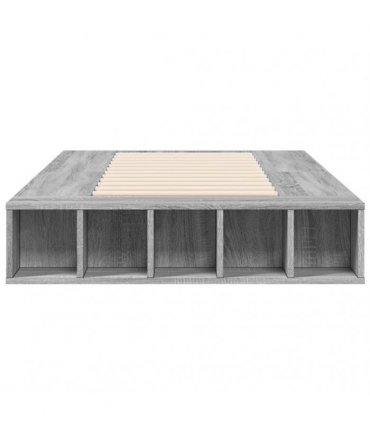 vidaXL Bed Frame without Mattress Grey Sonoma 75x190 cm