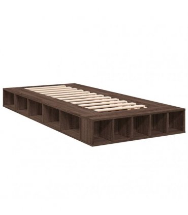 vidaXL Bed Frame without Mattress Brown Oak 75x190 cm