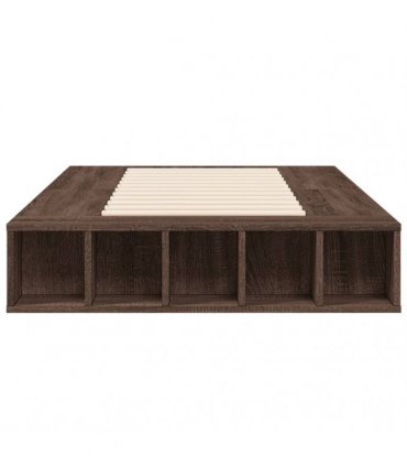 vidaXL Bed Frame without Mattress Brown Oak 75x190 cm