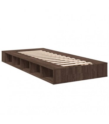 vidaXL Bed Frame without Mattress Brown Oak 75x190 cm