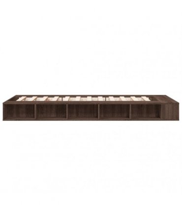 vidaXL Bed Frame without Mattress Brown Oak 75x190 cm