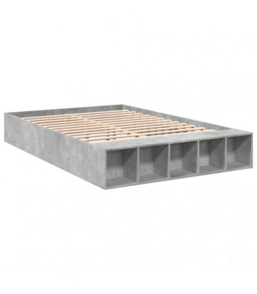 vidaXL Bed Frame without Mattress Concrete Grey 160x200 cm