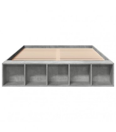 vidaXL Bed Frame without Mattress Concrete Grey 160x200 cm